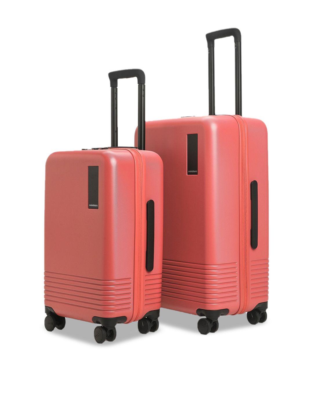mokobara set of 2 hard-sided trolley suitcases