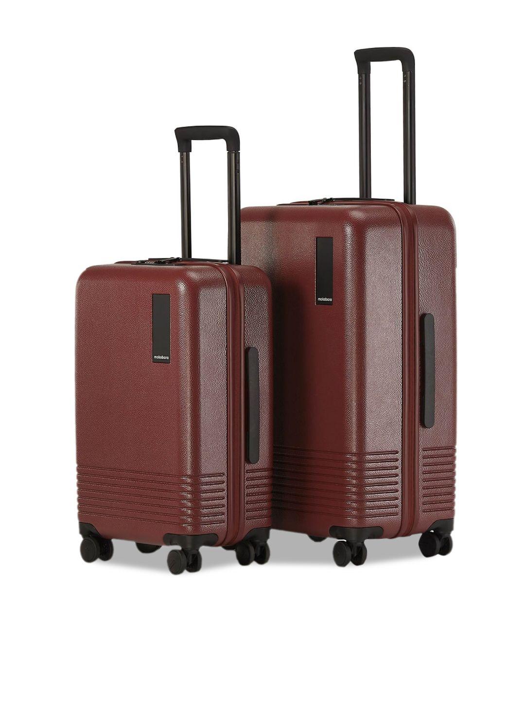 mokobara set of 2 hard-sided trolley suitcases