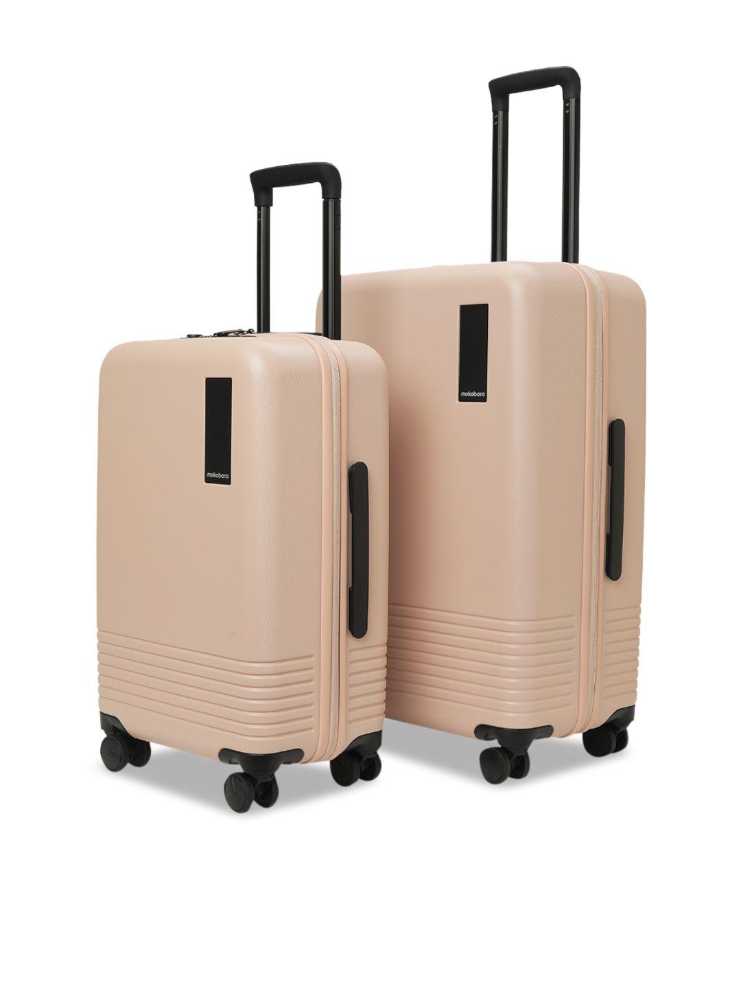 mokobara set of 2 hard-sided trolley suitcases