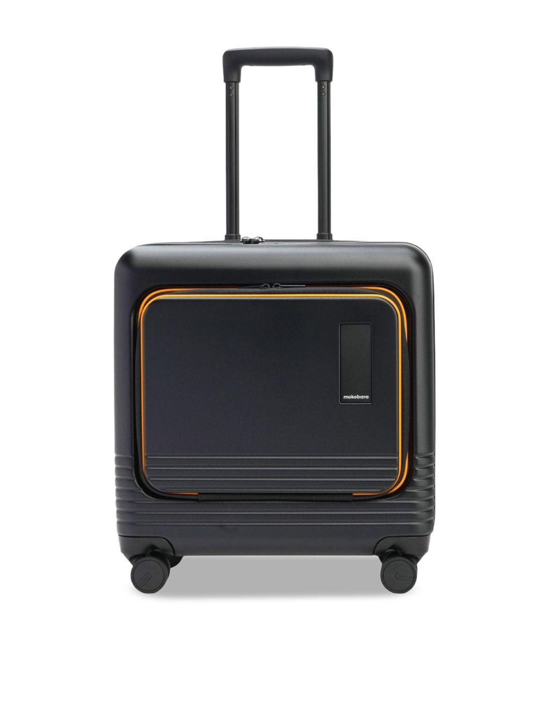 mokobara textured hard-sided the cabin overnighter trolley suitcase- 50 litres