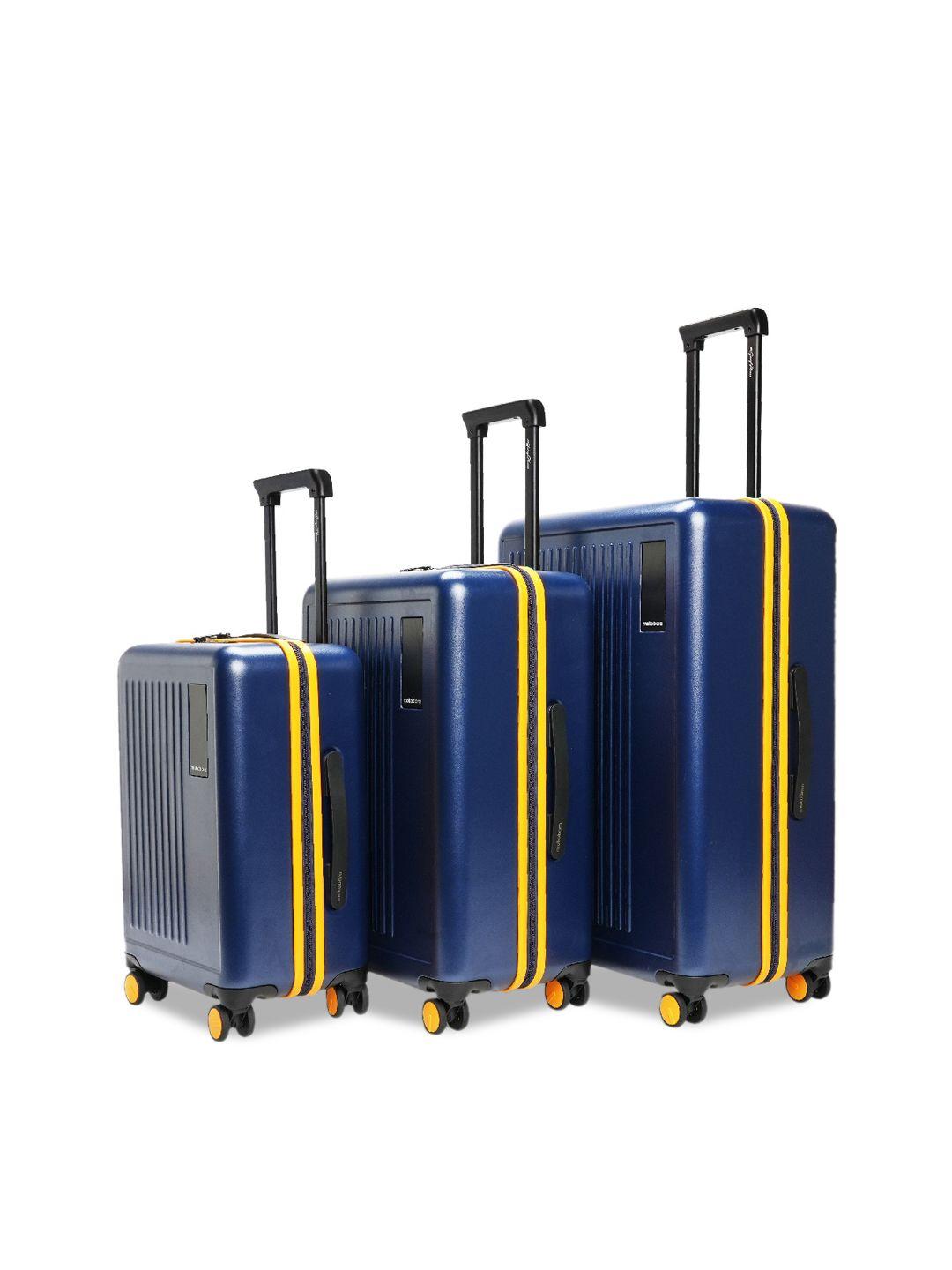 mokobara the transit set of 3 textured hard-sided trolley bags