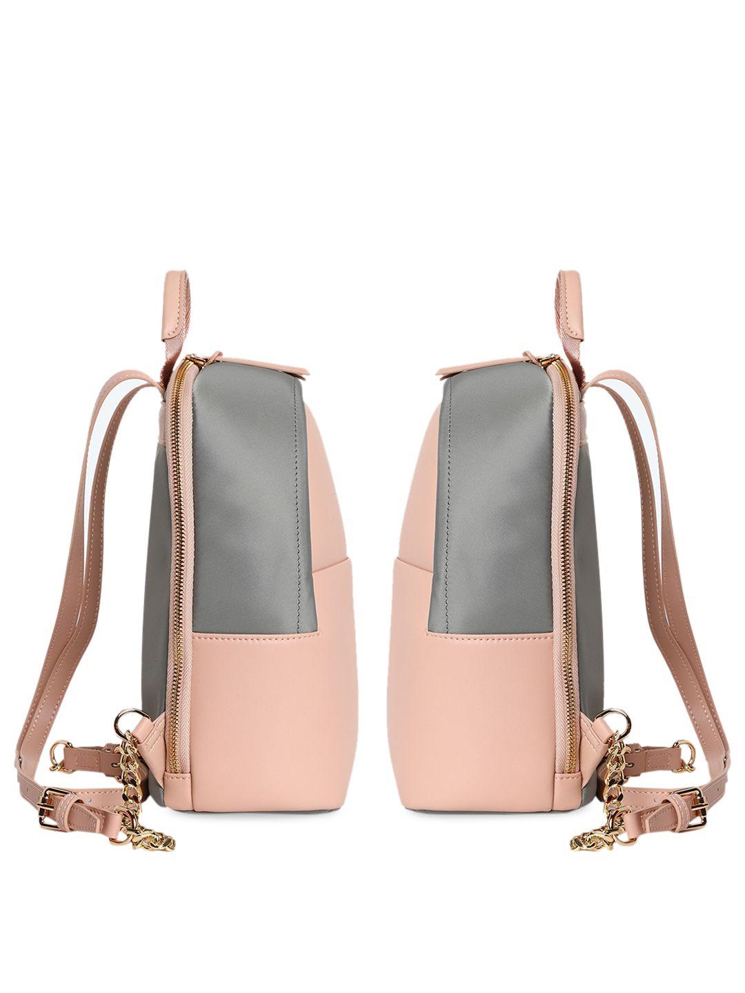 mokobara unisex pink & grey mini backpack