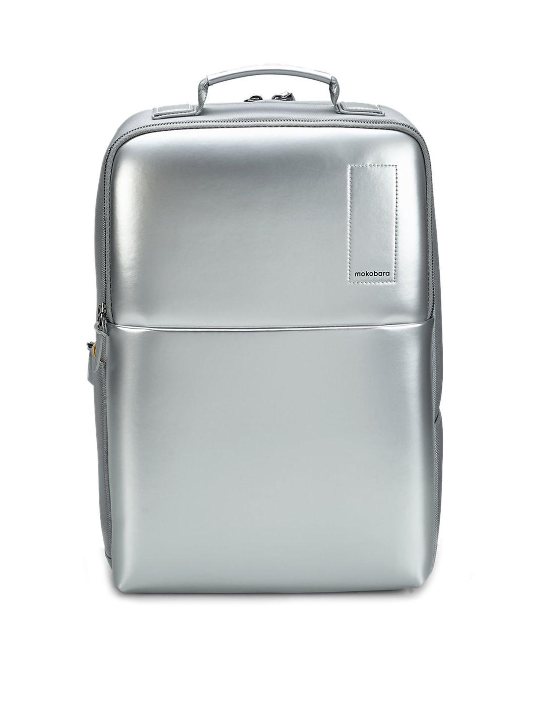 mokobara unisex silver-toned backpack
