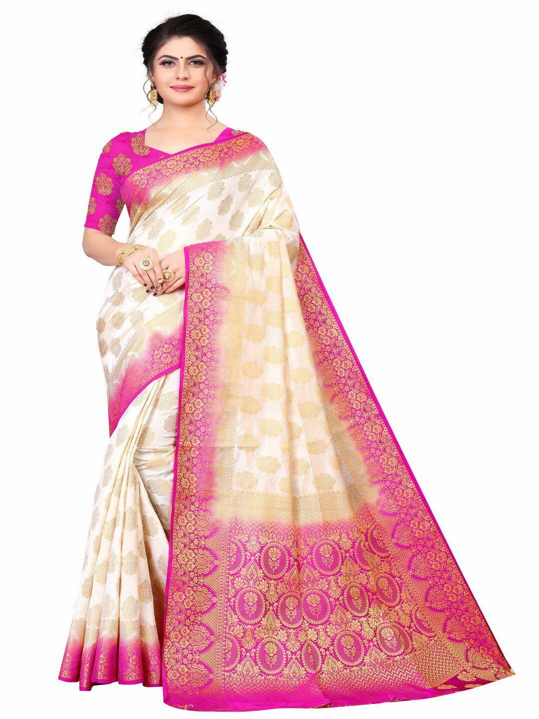 moksha designs women woven design zari pure silk kanjeevaram saree