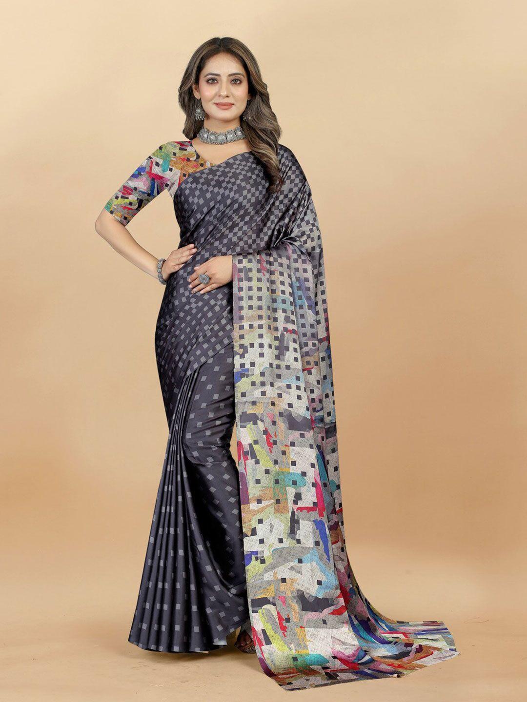 moksha designs satin saree