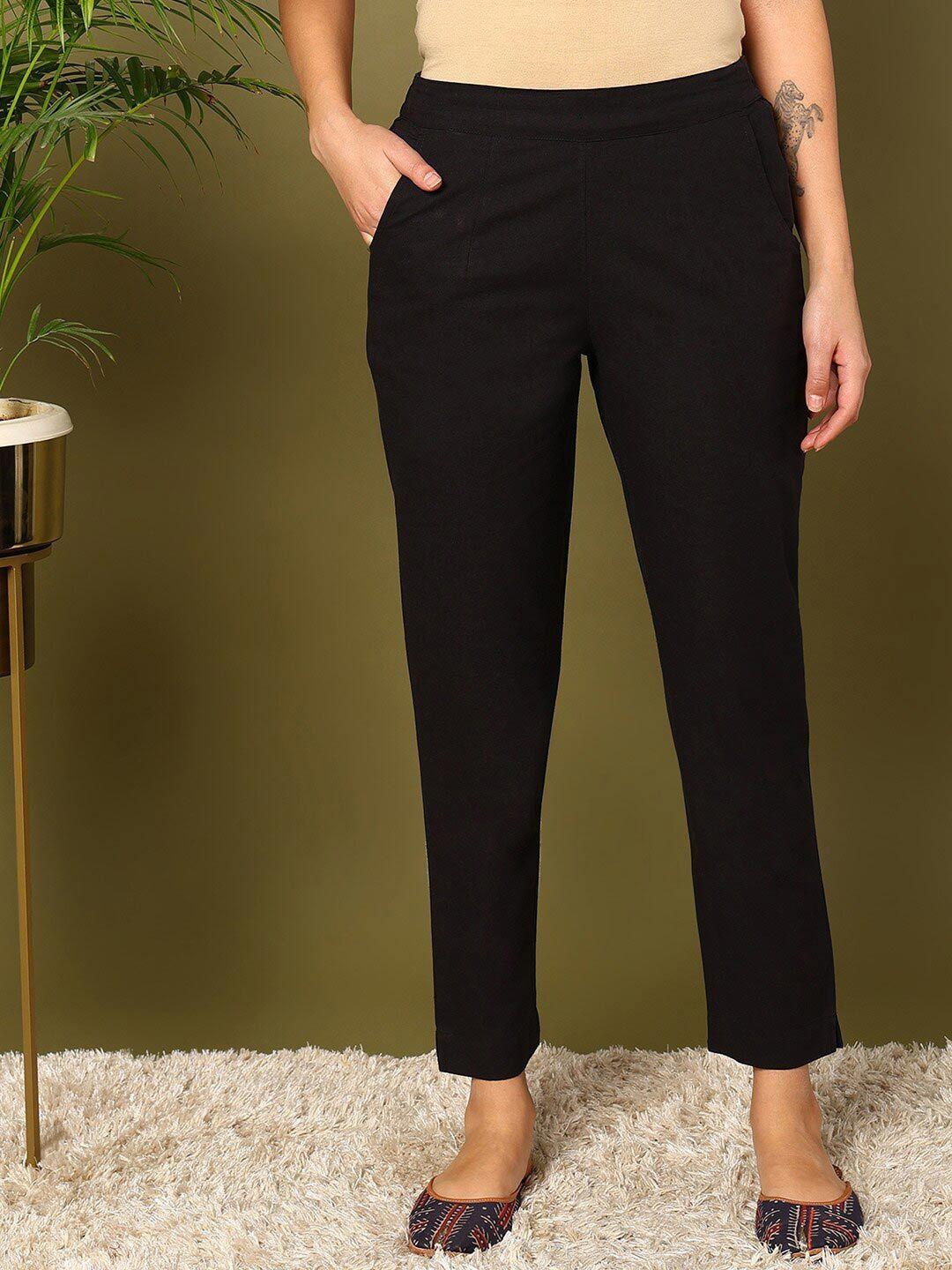mokshi women black trousers
