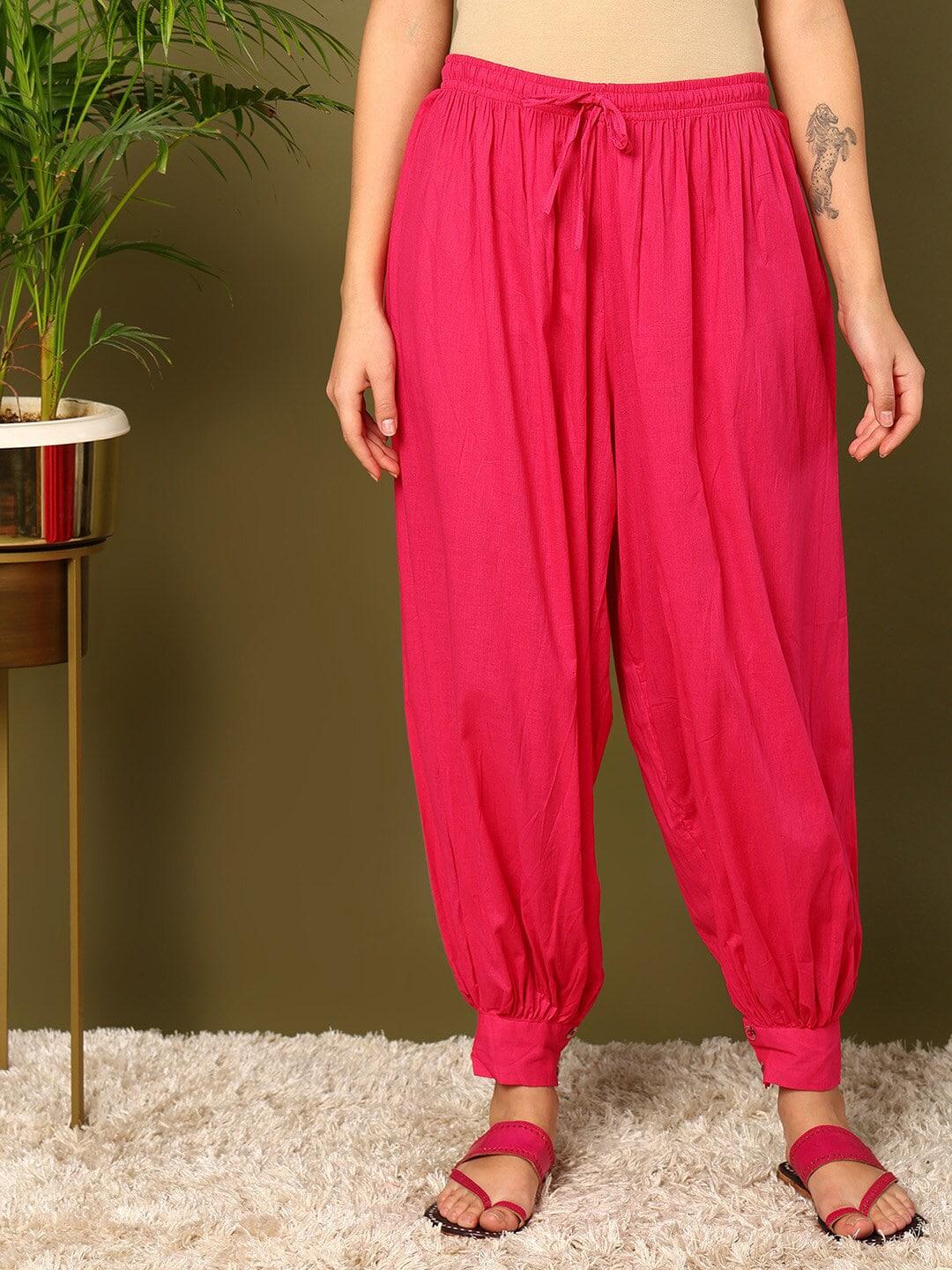 mokshi women pure-cotton loose-fit harem pants