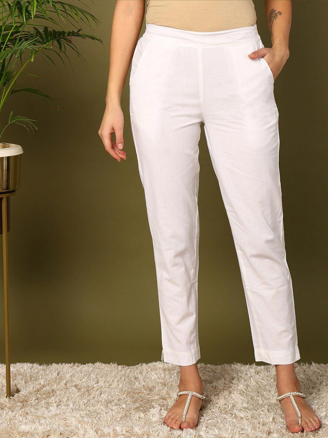 mokshi women white trousers