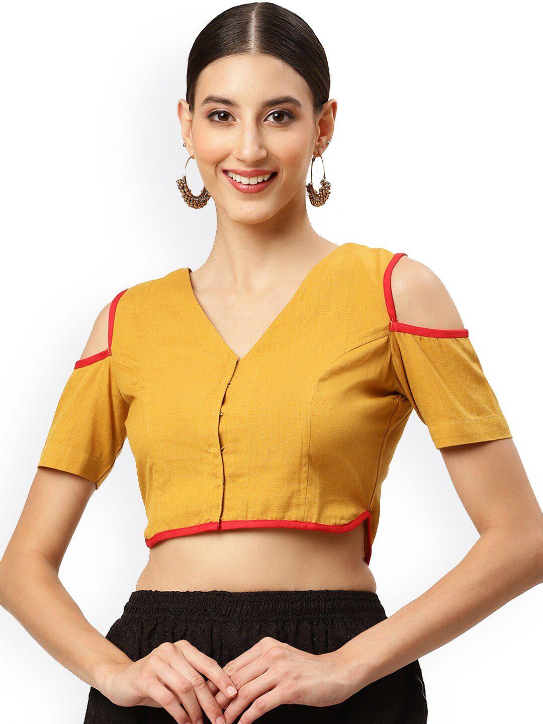molcha non padded cotton saree blouse