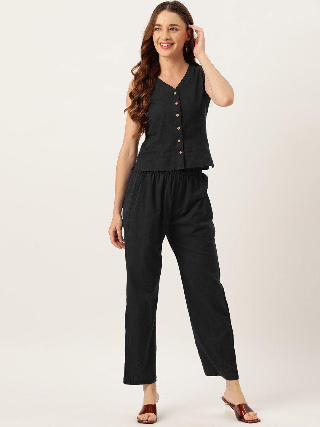 molcha sleeveless top with trousers co-ords