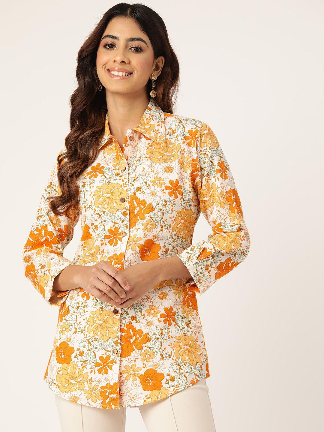 molcha women contemporary floral printed casual shirt