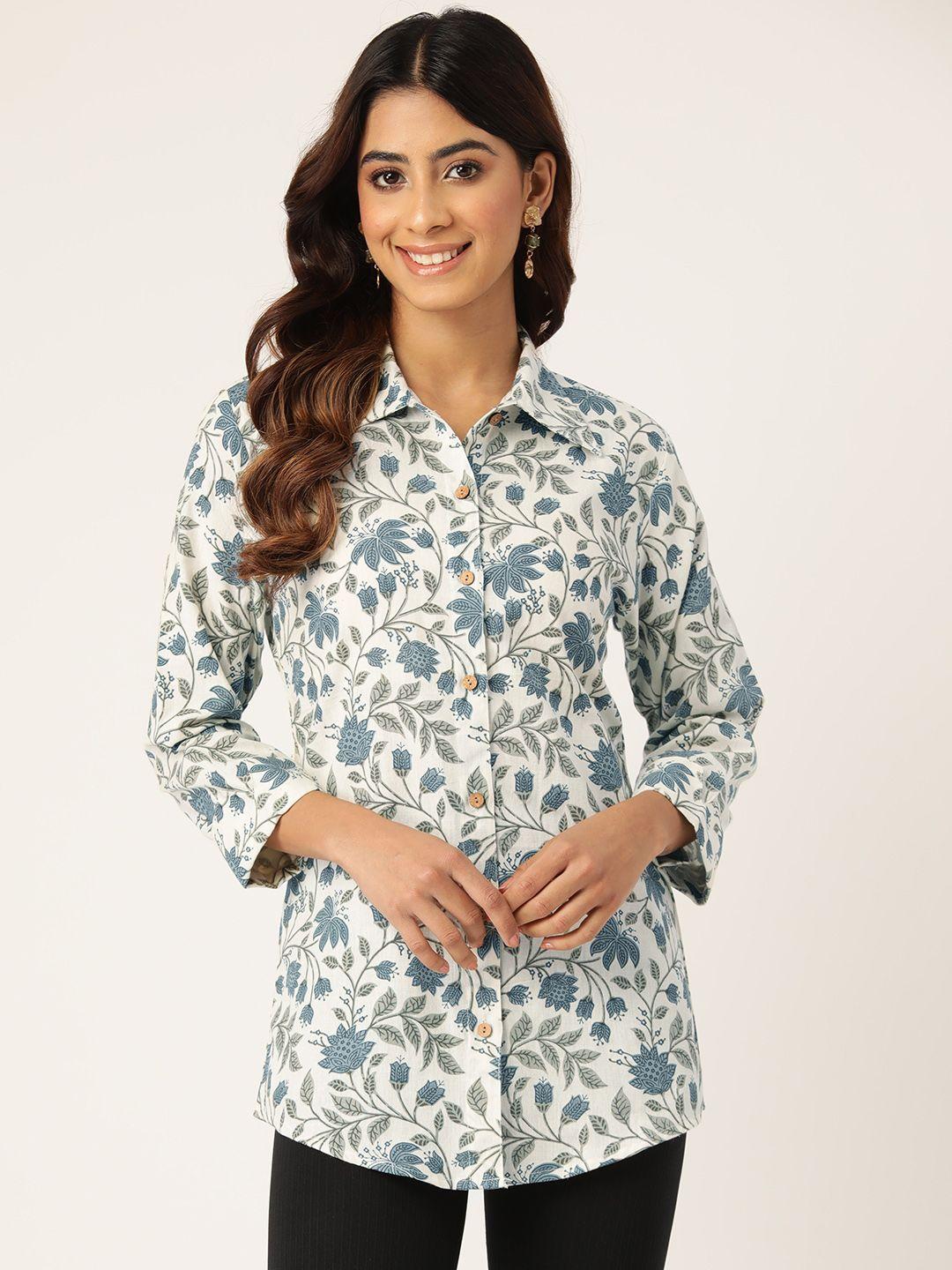 molcha women contemporary floral printed casual shirt