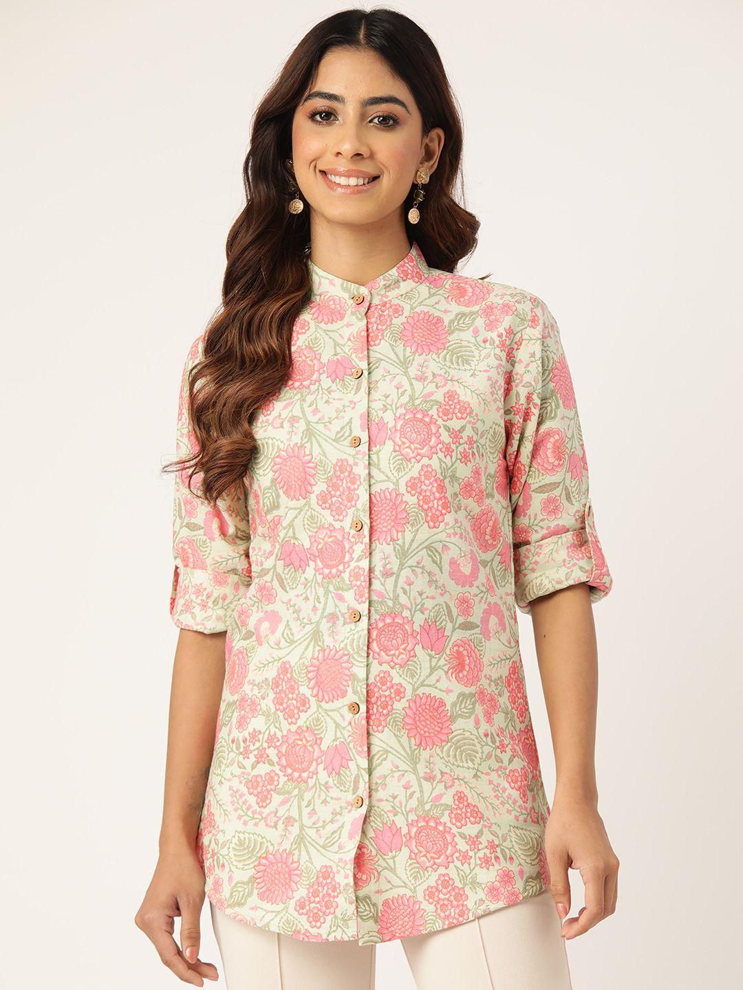 molcha women contemporary floral printed casual shirt