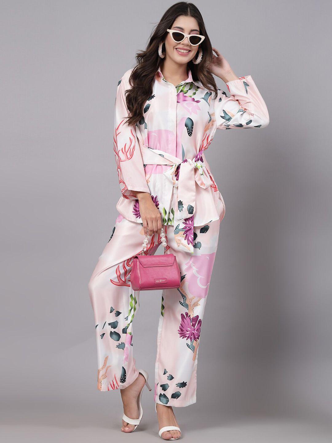 molly & michel floral print shirt & trousers co-ords