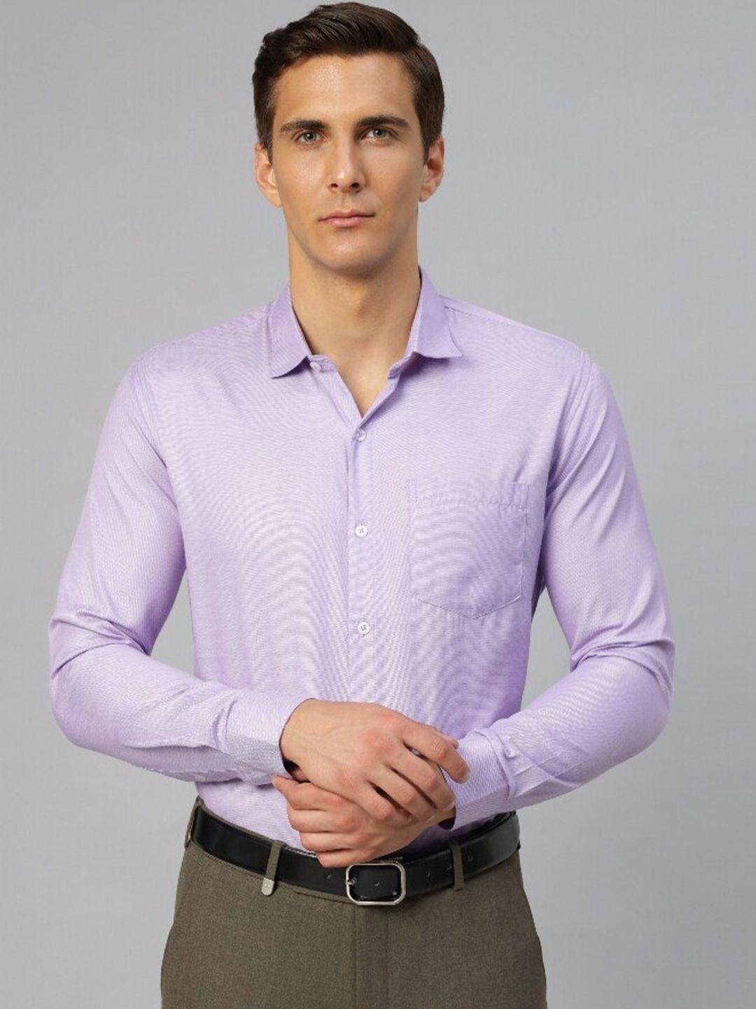 molly & michel men purple slim fit opaque formal shirt