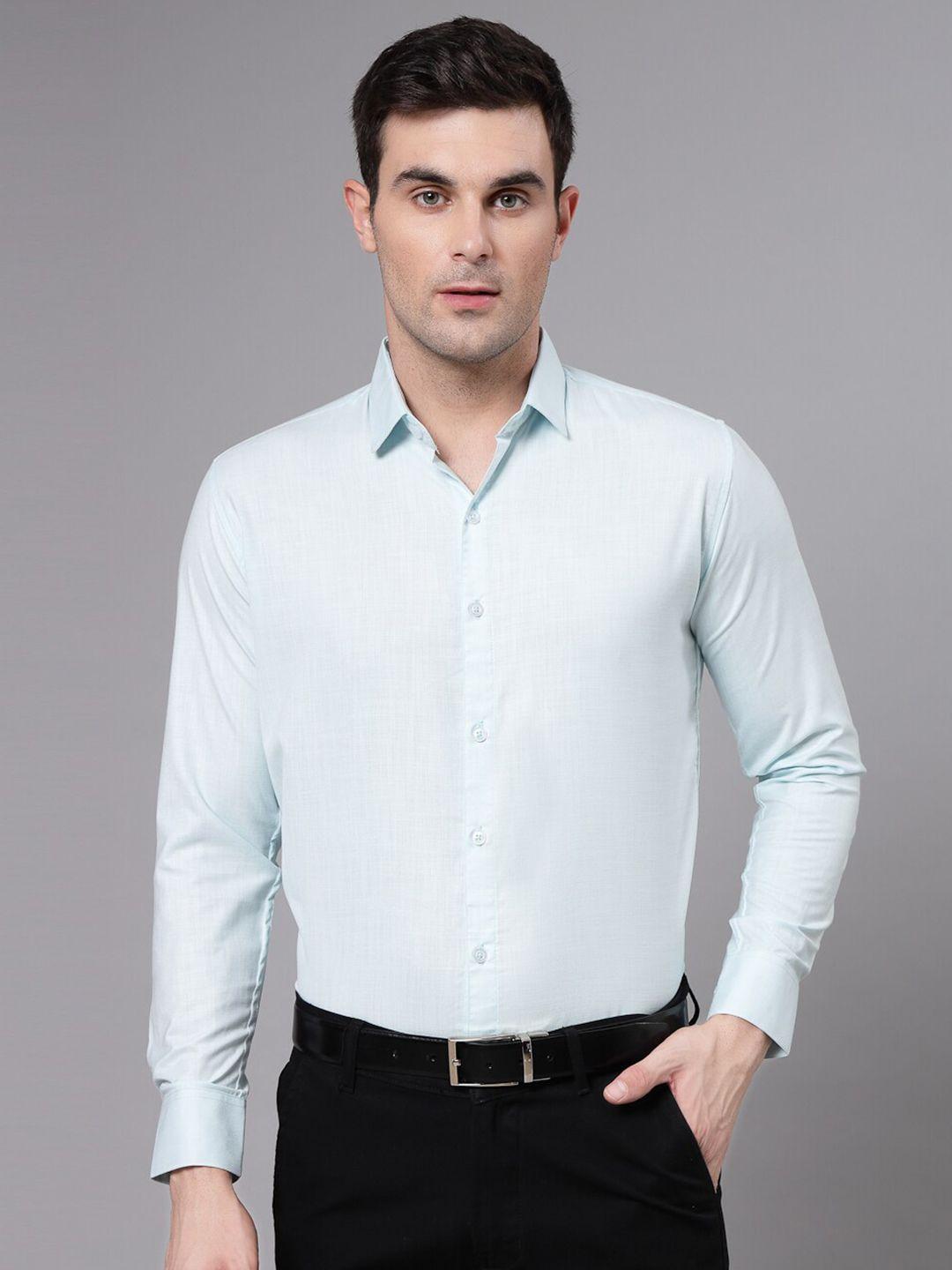 molly & michel spread collar slim fit cotton formal shirt