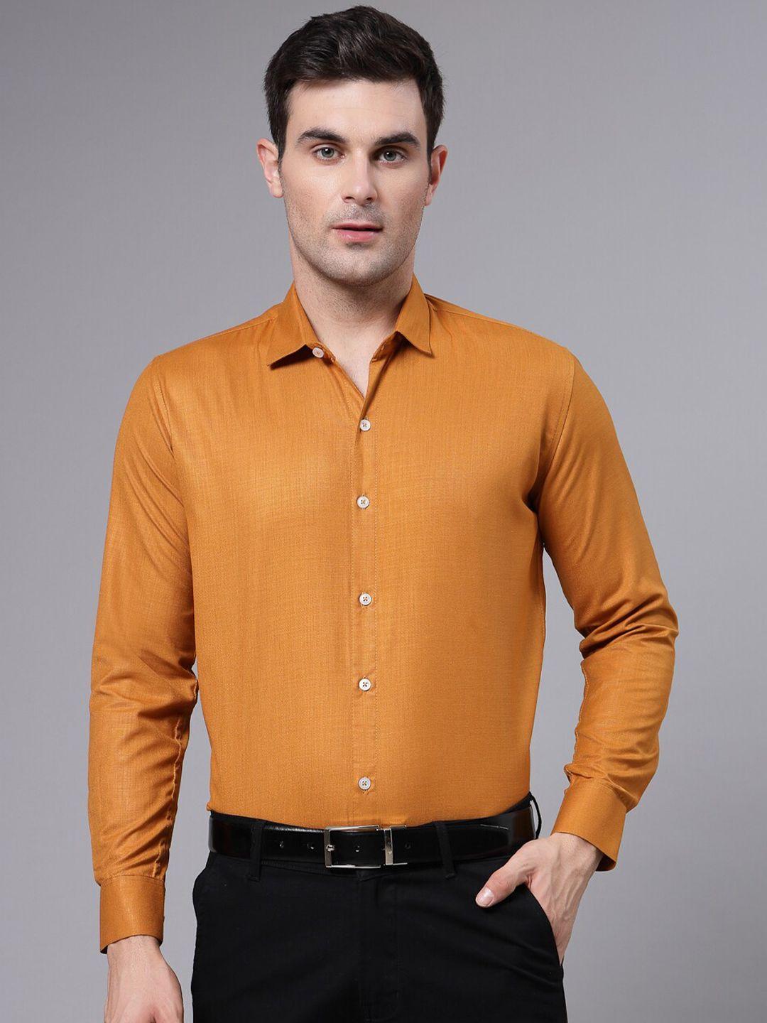 molly & michel spread collar slim fit cotton formal shirt