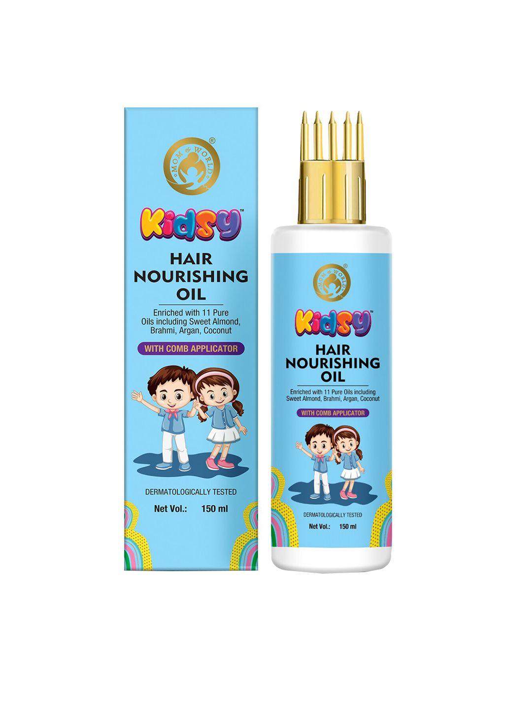 mom & world kidsy hair nourishing oil with comb applicator - 150 ml