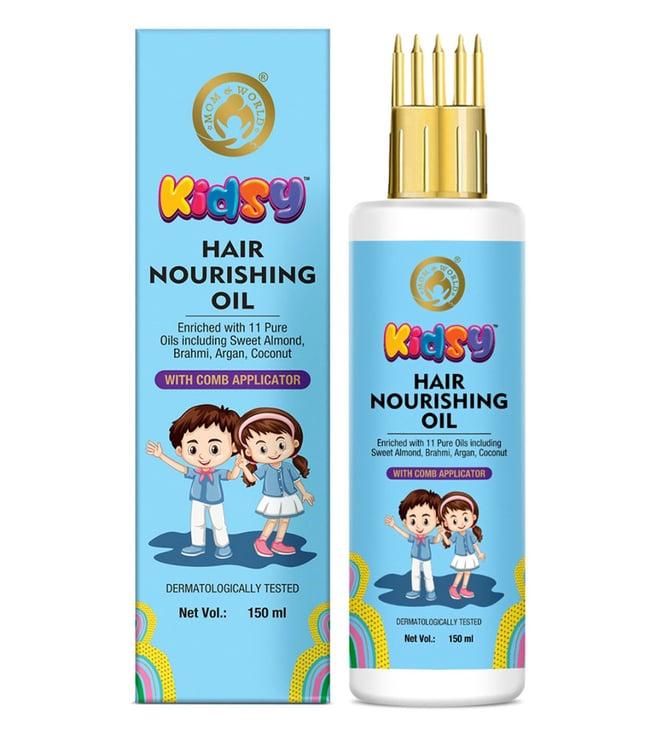 mom & world kidsy hair nourishing oil with comb applicator for kids - 150ml