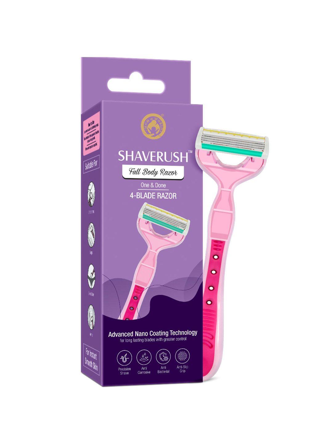 mom & world shaverush 4 blade full body razor with advance nano coating technology