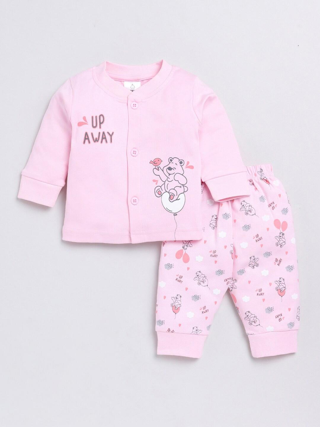 moms love infants printed organic cotton shirt with trouser