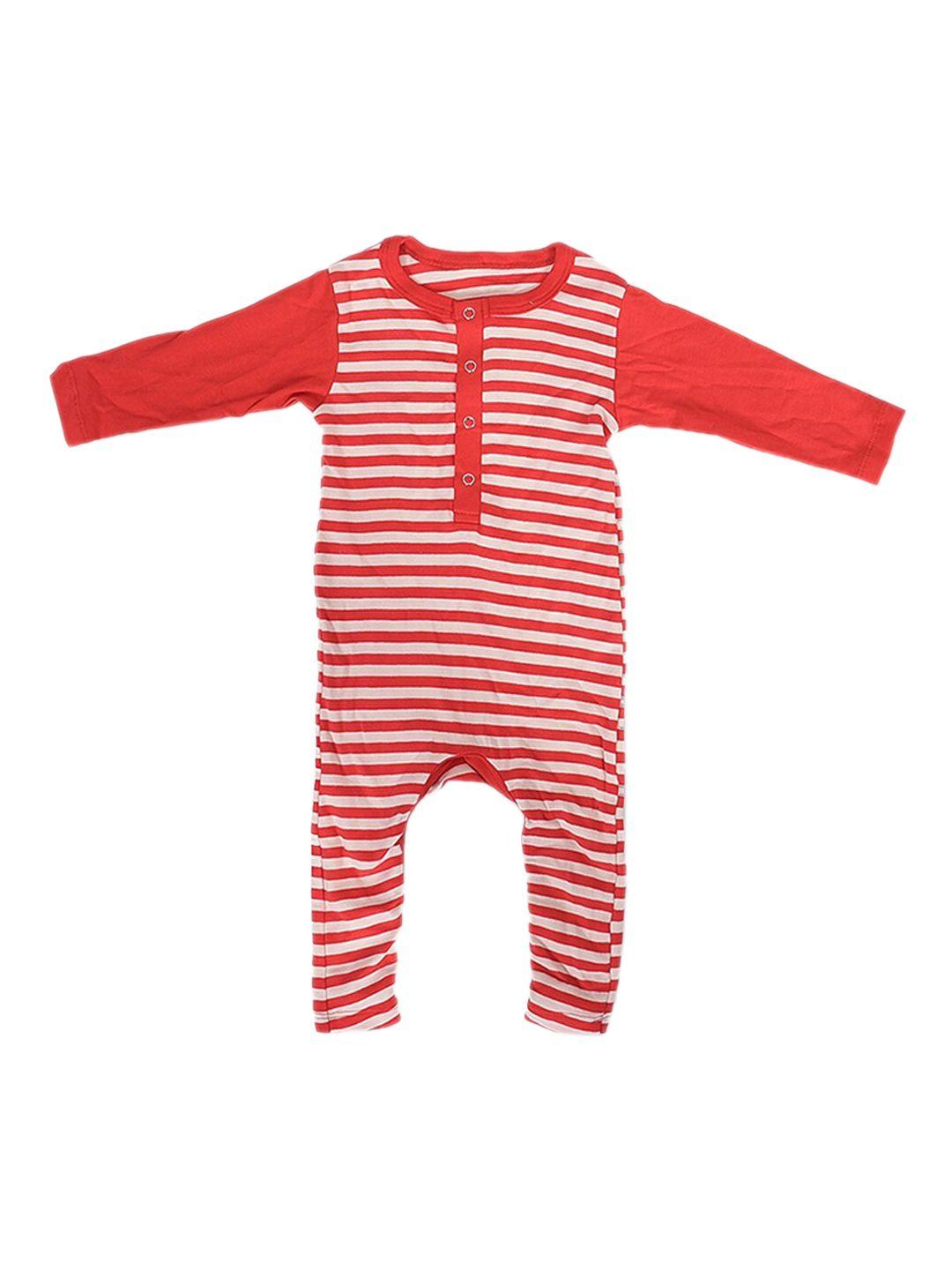 moms home unisex kids red and white striped rompers