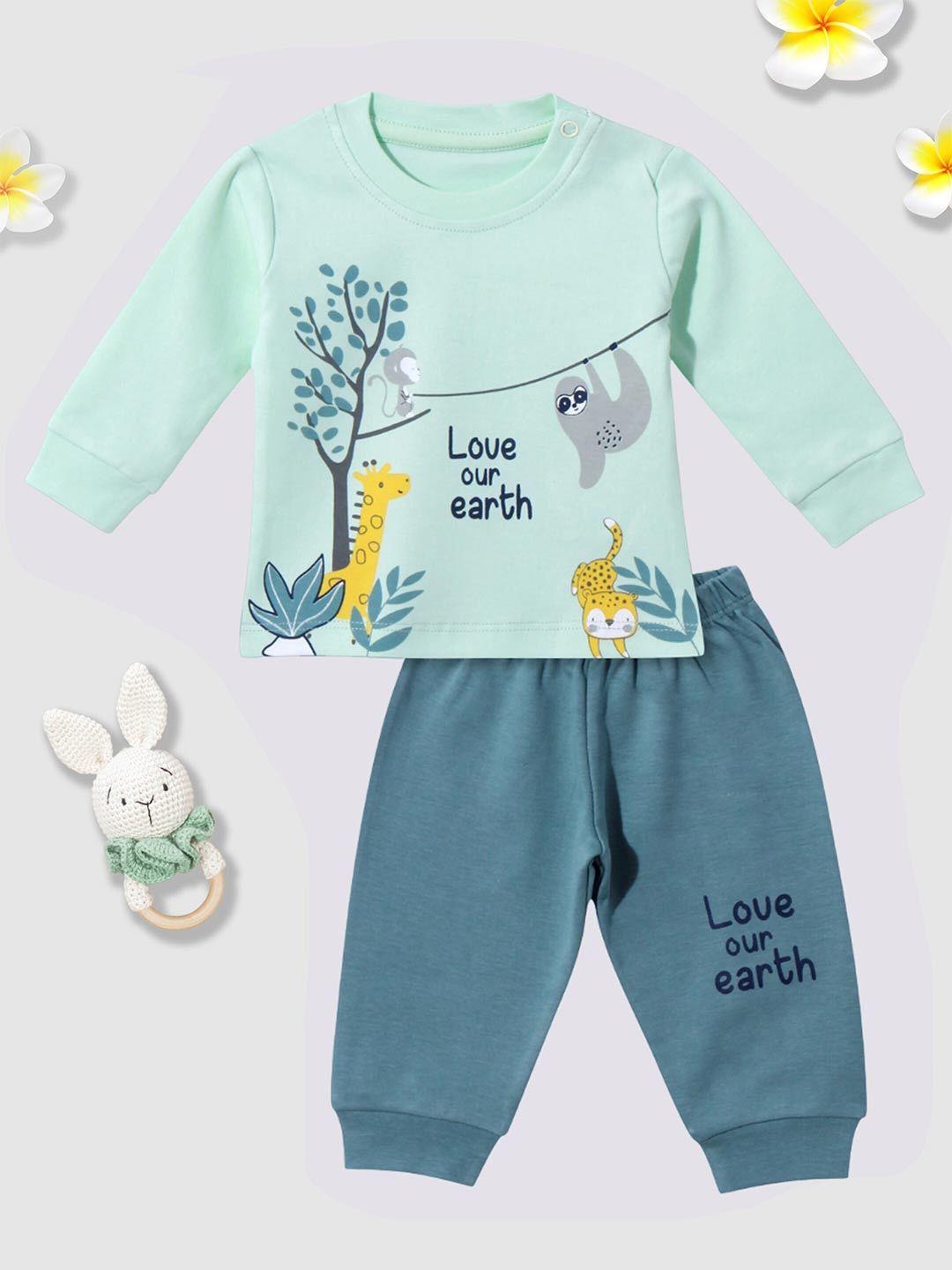 moms love boys printed pure cotton clothing set