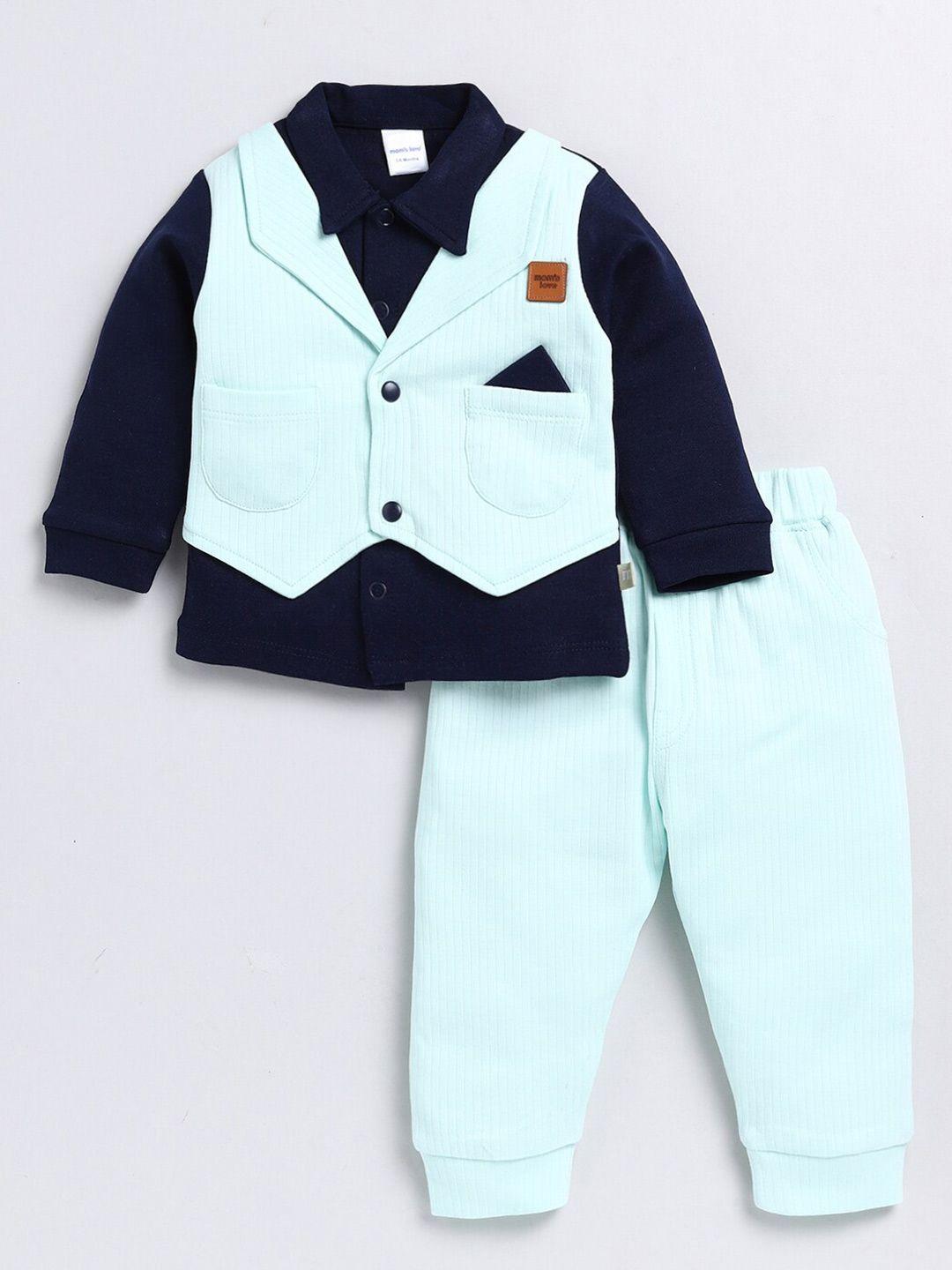 moms love boys shirt collar shirt with trousers & waistcoat