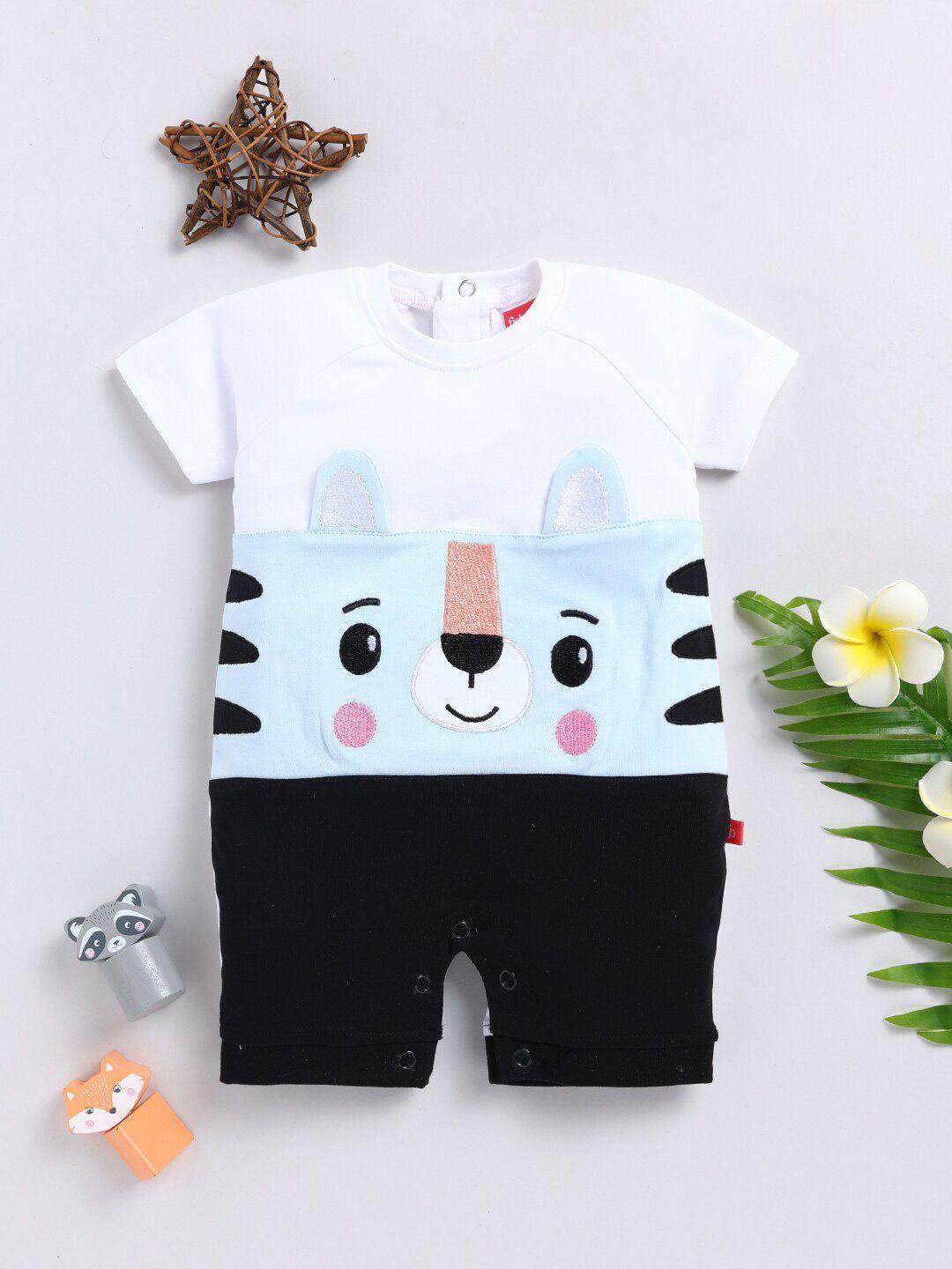 moms love infant boys conversational printed pure cotton rompers