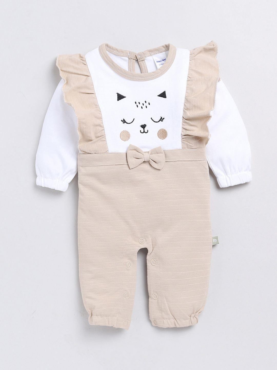 moms love infant girls embroidered pure cotton romper