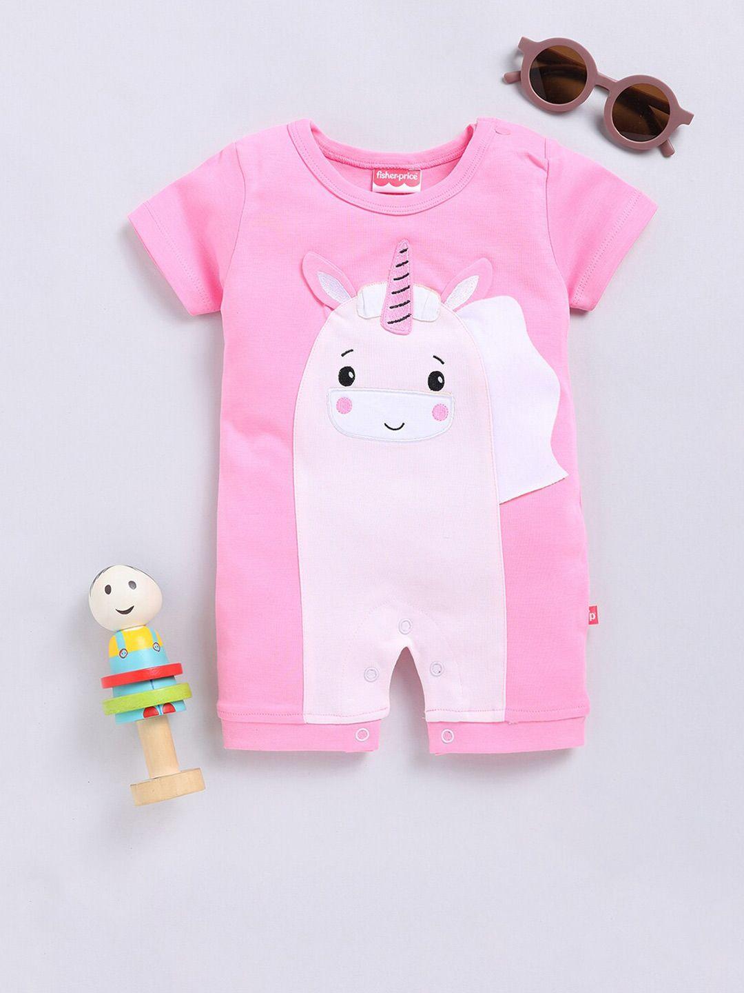moms love infant girls unicorn printed organic cotton rompers