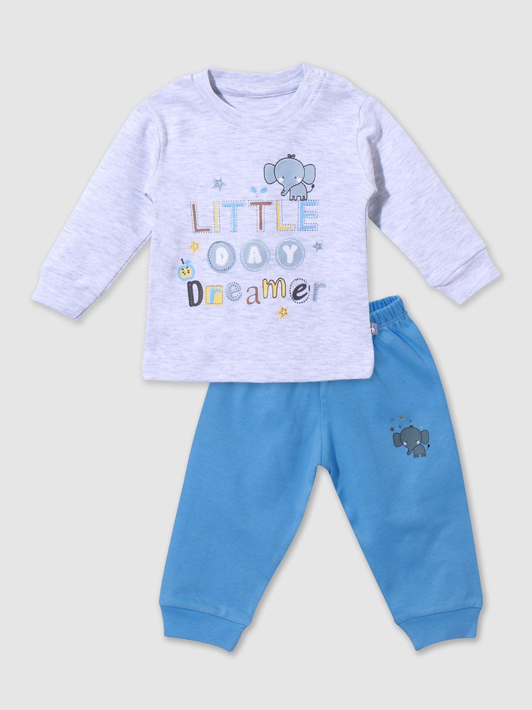 moms love infants boys printed pure cotton sweatshirt with joggers