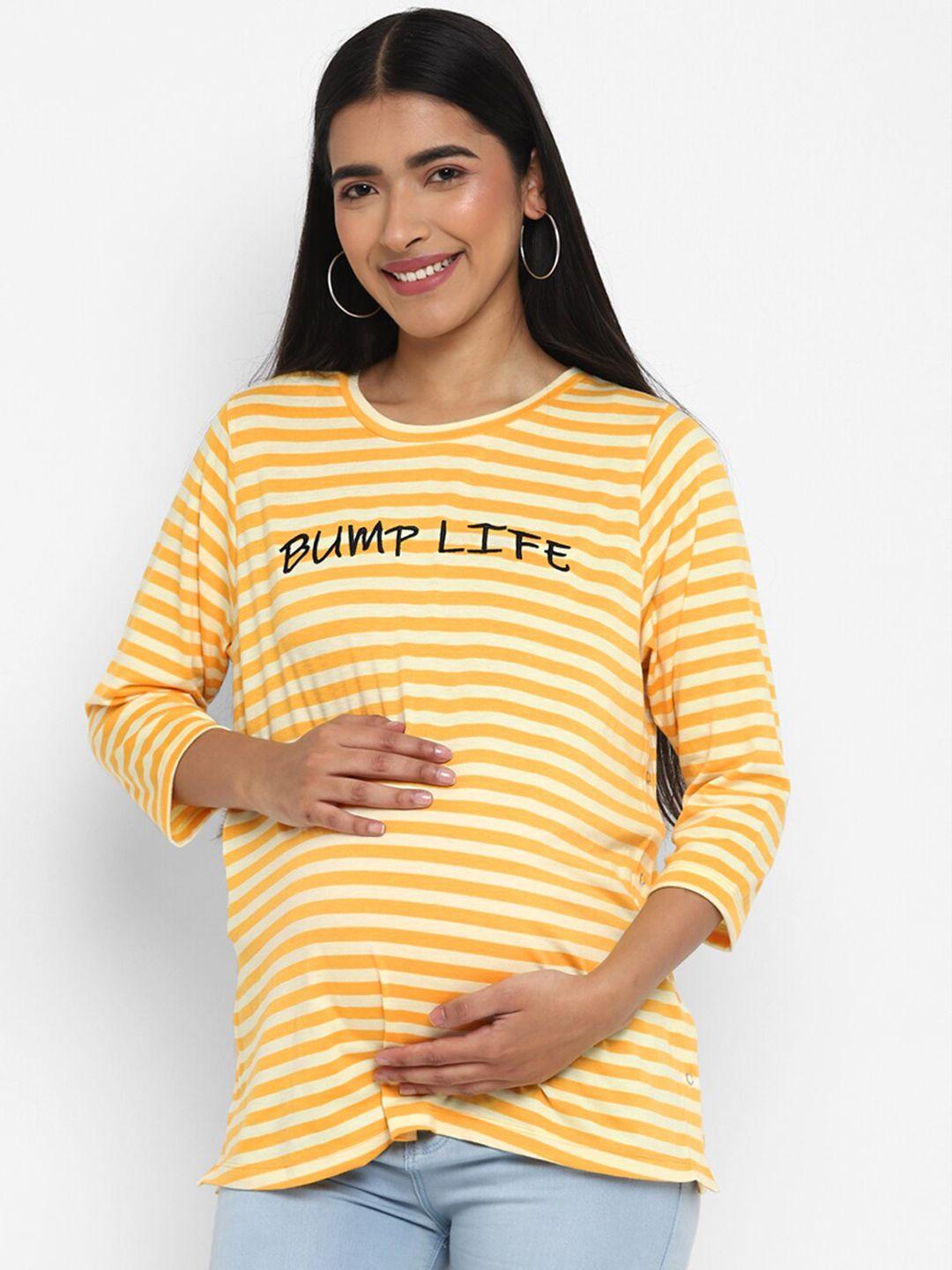 momsoon maternity striped pure cotton maternity top