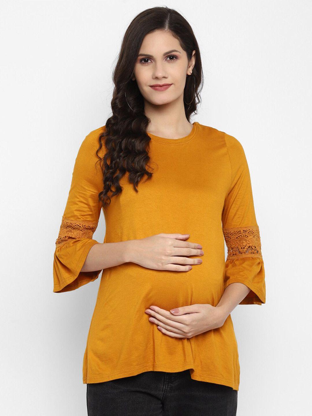 momsoon maternity yellow top