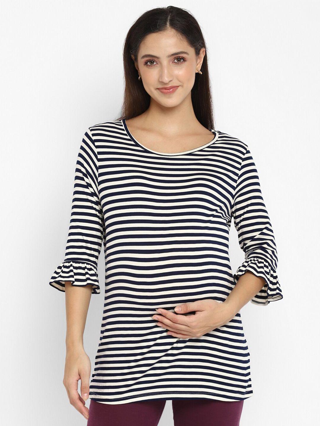 momsoon maternity striped longline top