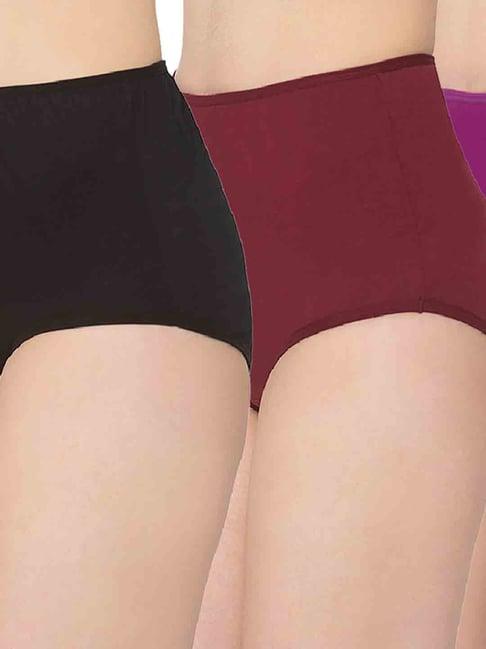 momtobe multicolor cotton maternity panty (pack of 3)