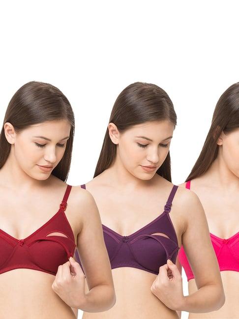 momtobe multicolor non wired non padded maternity bra