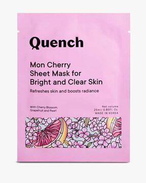 mon cherry sheet mask for bright & clear skin