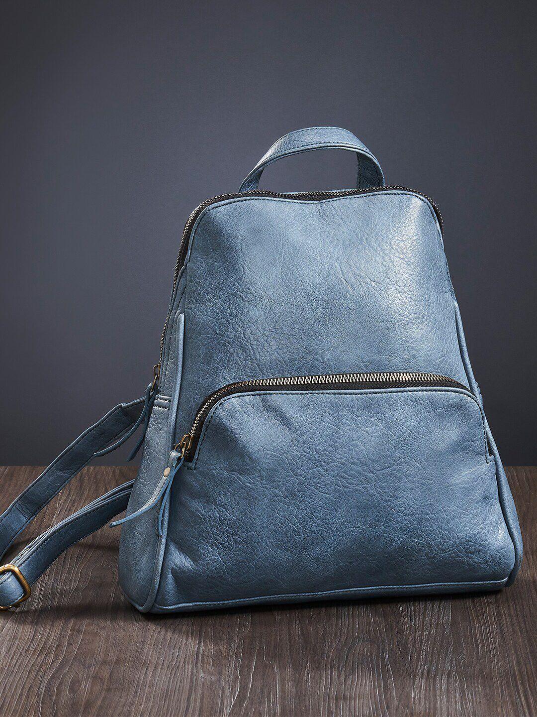 mona b women blue solid backpack