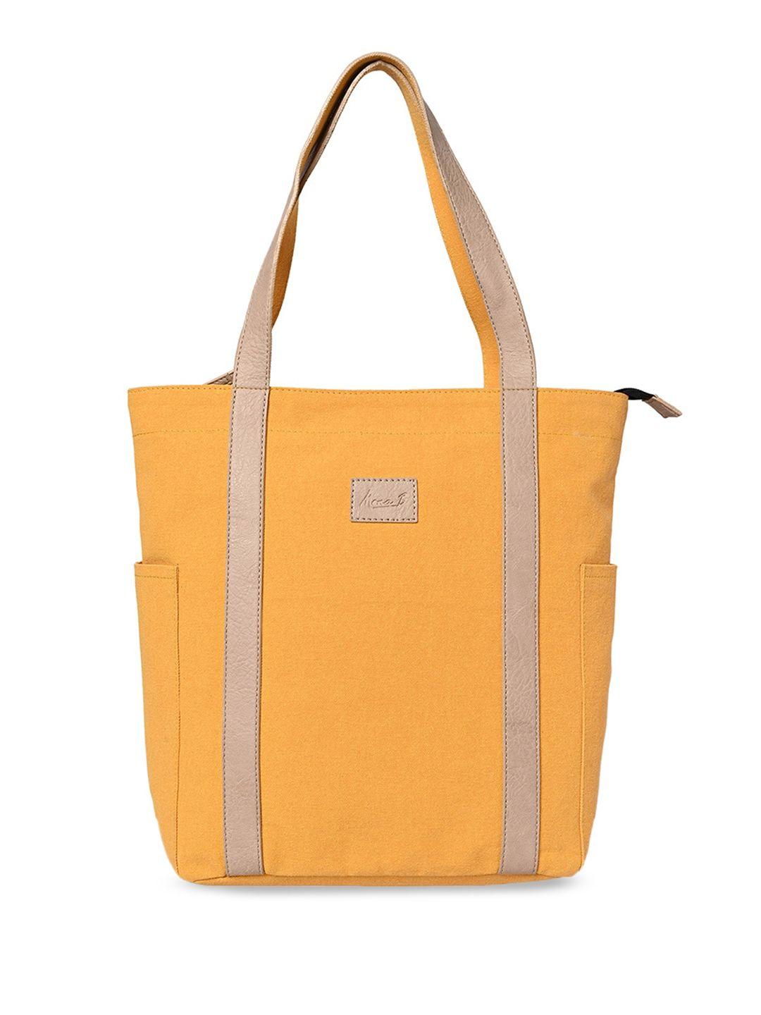 mona b yellow oversized shopper shoulder bag
