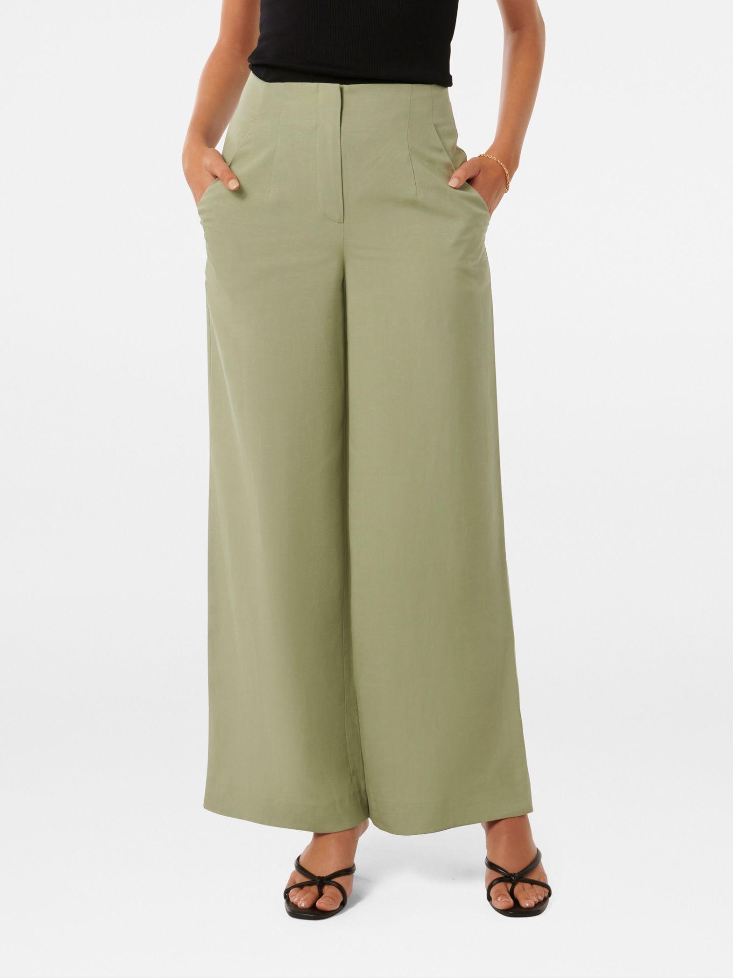 mona linen wide leg pant