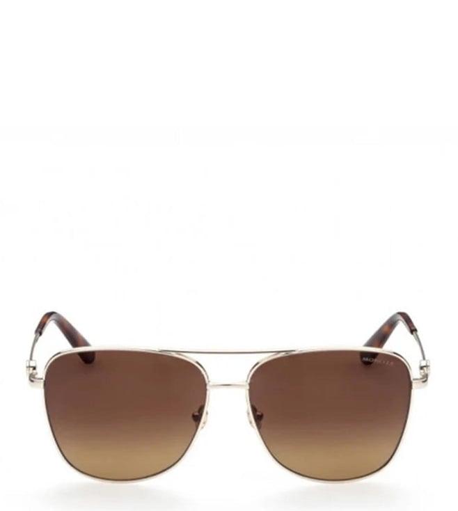 moncler ml020032h brown aviator sunglasses for women