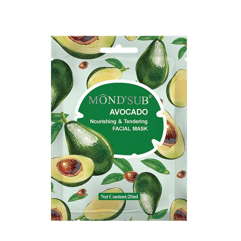 mond'sub avocado nourishing & tendeing facial mask sheets - pack of 6