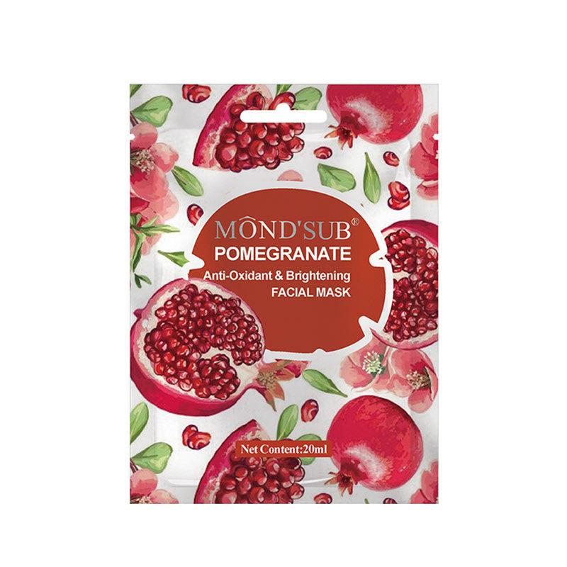 mond'sub pomegranate anti-oxidant&brightening facial mask - pack of 12