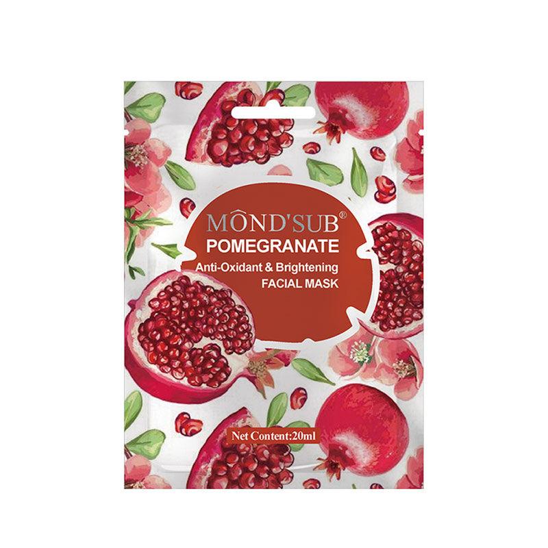 mond'sub pomegranate anti-oxidant&brightening facial mask - pack of 6