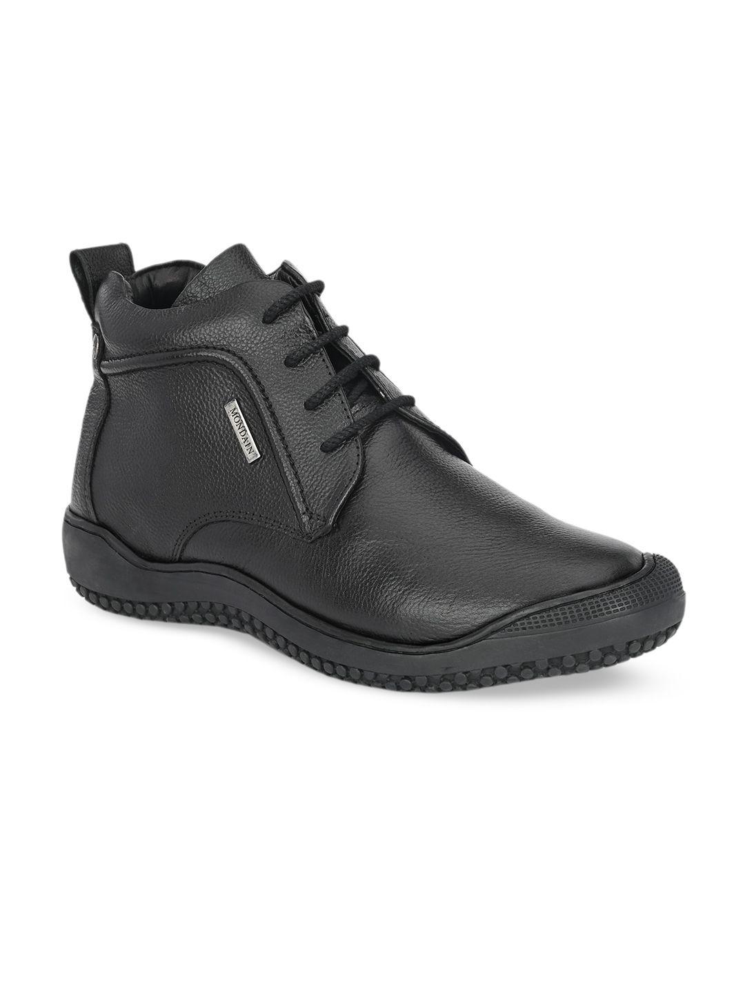 mondain men textured leather regular boots