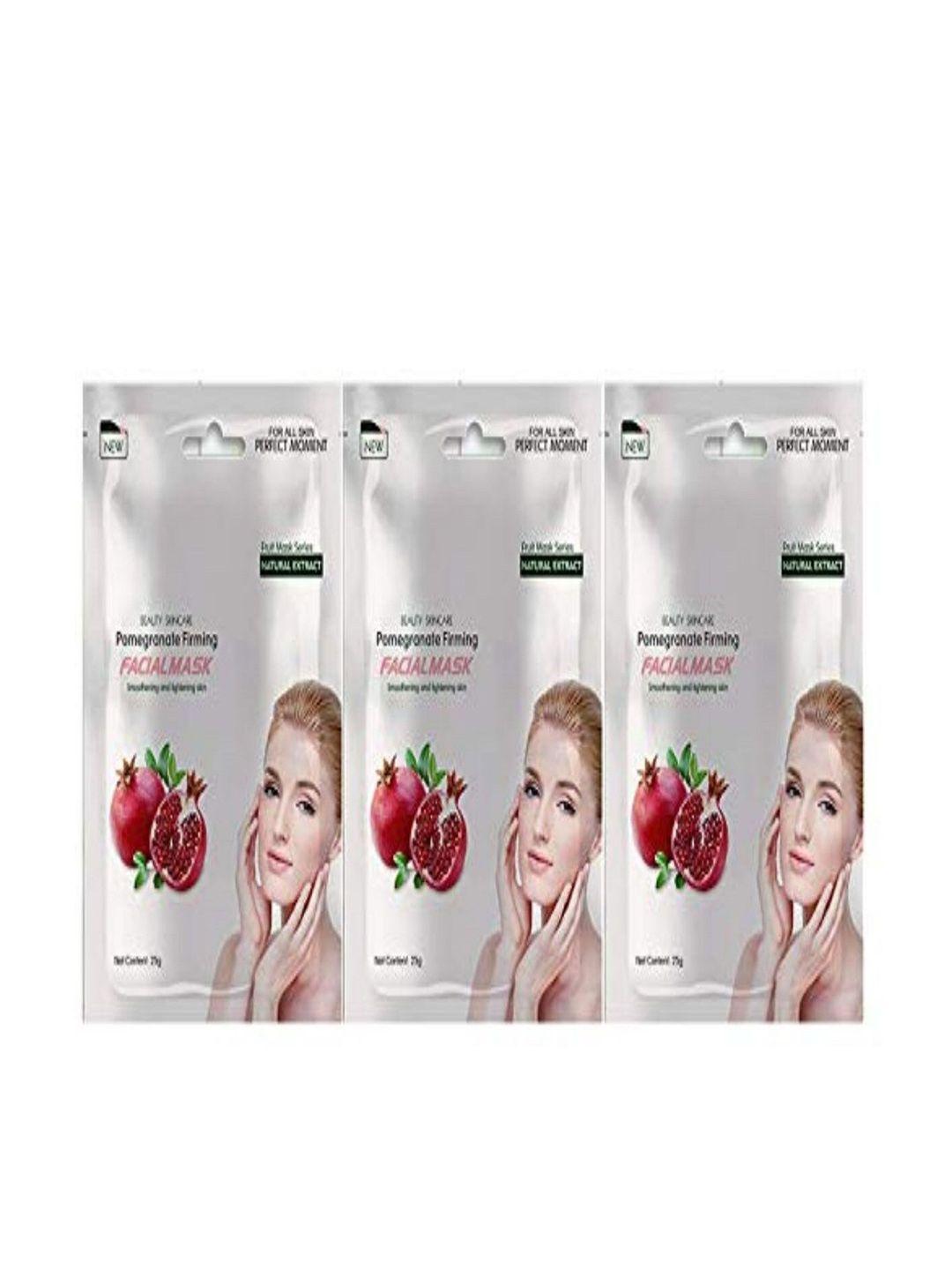 mondsub set of 3 pomegranate firming face sheet mask - 25 gm