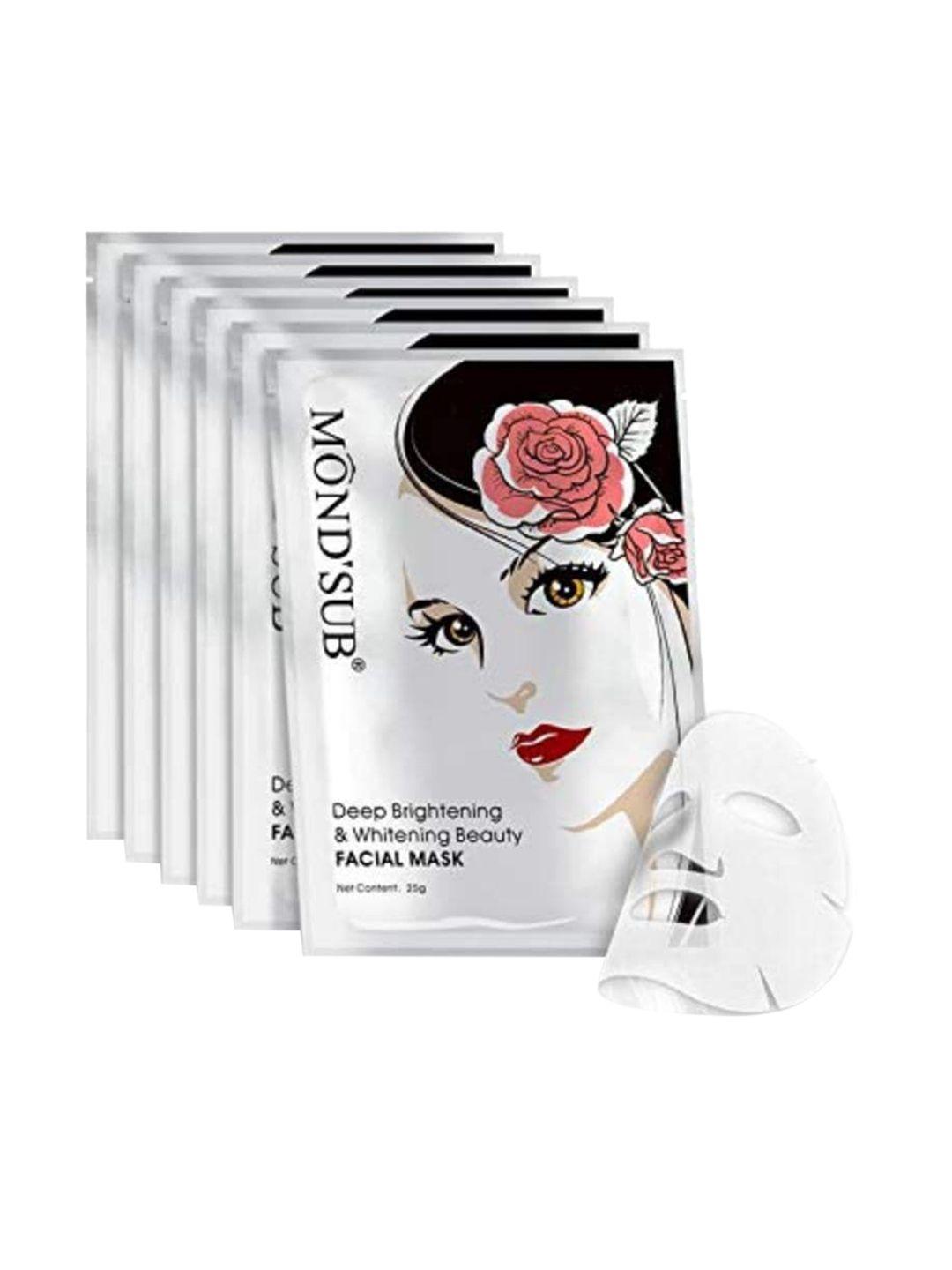 mondsub set of 5 deep brightening and whitening face sheet mask