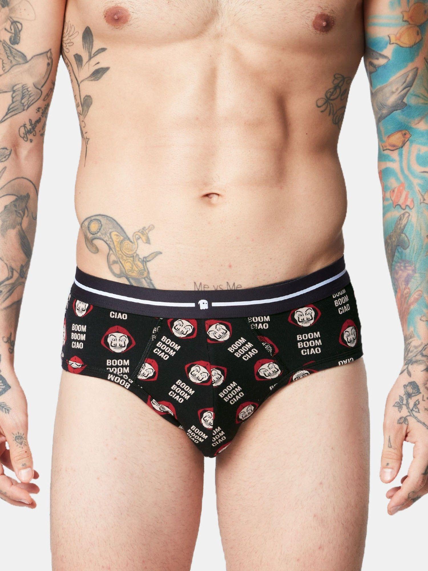 money heist- boom boom ciao men briefs underwear black