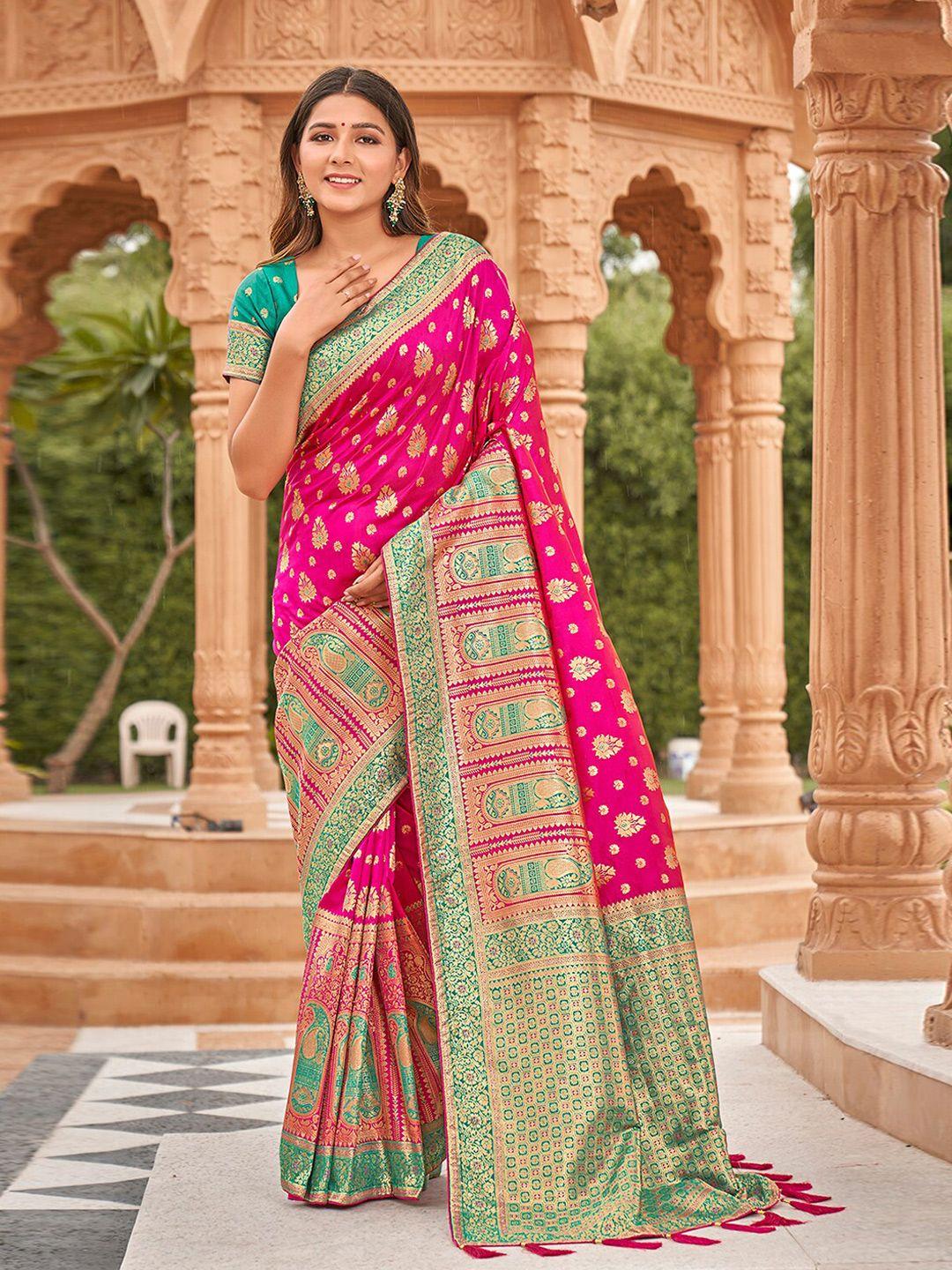 monjolika fashion woven design zari banarasi saree